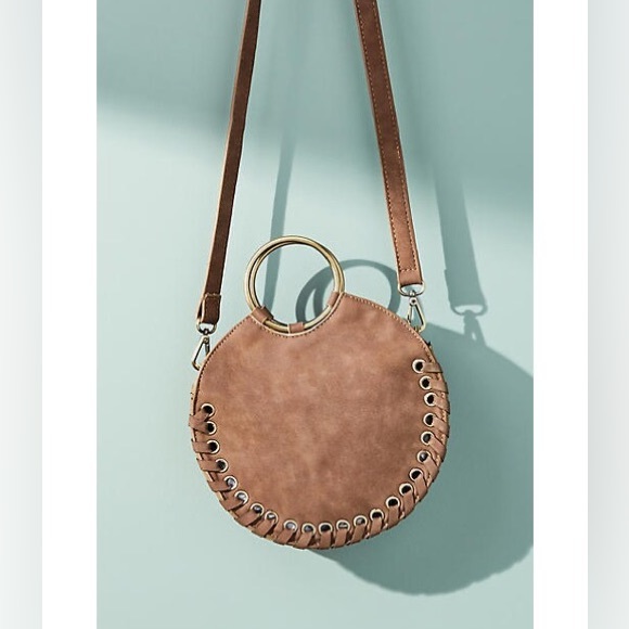 Anthropologie Handbags - ANTHRO ⭐️ Boho Crossbody Vegan Leather Bag TerraCotta Circular Saddle Western
